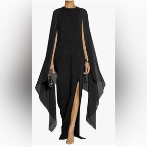 Formal attached cape gown